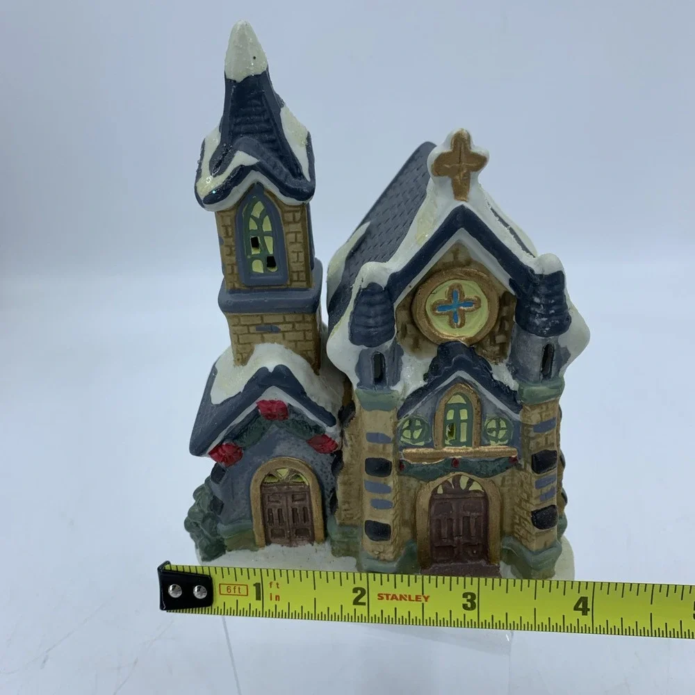Vintage 2001 Cobblestone Corners Christmas Village‎ Tabernacle Dollar Tree